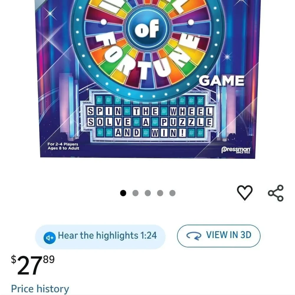Wheel of Fortune Game: 6th Edition Board Game - New
